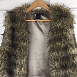Faux Fox Fur Long Vest